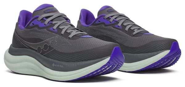 Saucony Triumph 23 GTX hardloopschoenen grijs/groen dames