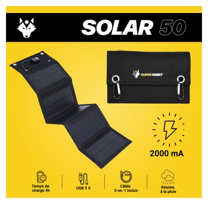 Panneau solaire pliable SOLAR50 - Monocristallin 5 V / 15 W