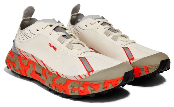 Zapatillas Trail Norda 001A RZ Fireclay Blanco/Naranja Hombre
