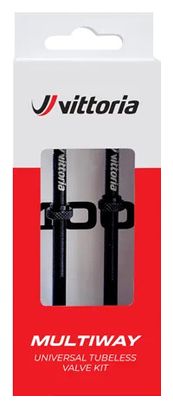 Pair of Vittoria Multiway Presta Tubeless Valves Black