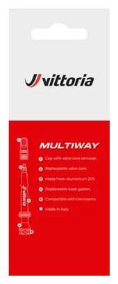 Pair of Vittoria Multiway Presta Tubeless Valves Black