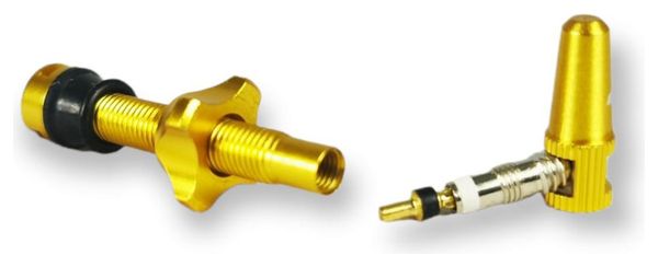 Paire de Valves Tubeless Ice Airflow 44mm Or