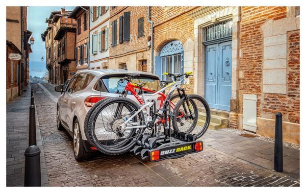 Buzz Rack Buzzracer 4 Towbar Bike Rack 7 Pins - 4 Bikes Black 