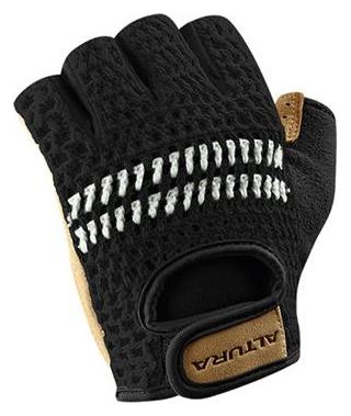 Altura Crochet Short Gloves Black / Brown