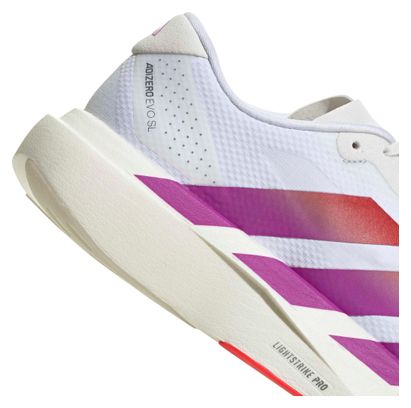adidas Adizero Evo SL Men's Running Shoes - White/Red/Purple