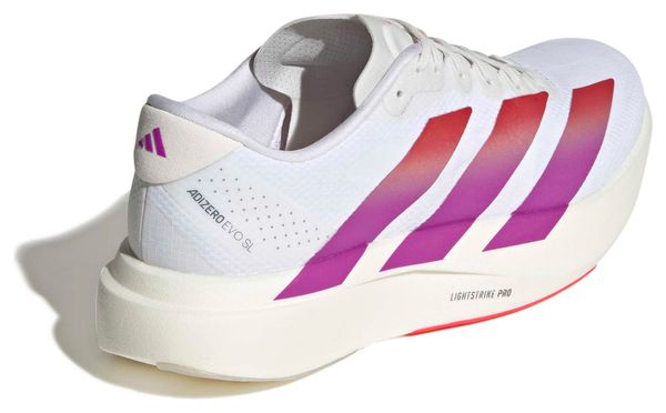 adidas Adizero Evo SL Men's Running Shoes - White/Red/Purple