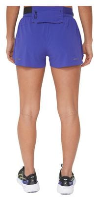 Asics Metarun Pantalón Corto Dividido Azul Mujer