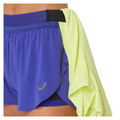 Asics Metarun Split Shorts Blau Damen