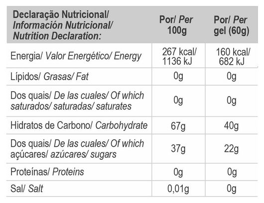 GoldNutrition Carb Max Energy Gel Gusto Neutro 60g