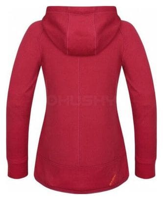 Sweat Husky Adera L avec capuche rétractable et fermeture éclair-rose foncé