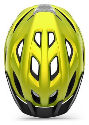 MET Crossover Helmet Lime Yellow Metallic Matt