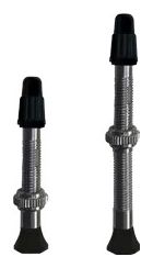 Paar Vittoria Singleway Presta Tubeless ventielen Zilver