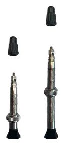 Paar Vittoria Singleway Presta Tubeless ventielen Zilver