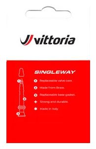 Paar Vittoria Singleway Presta Tubeless ventielen Zilver
