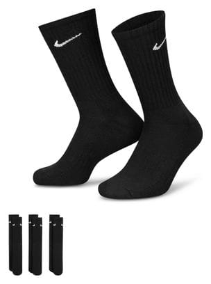 Calcetines <strong>Nike Everyday C</strong>ushioned Unisex Negros (x3)
