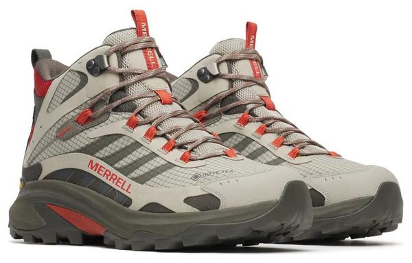 Merrell Moab Speed 2 Mid Gore-Tex wandelschoenen, grijs/rood, heren