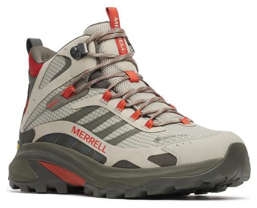 Merrell Moab Speed 2 Mid Gore-Tex wandelschoenen, grijs/rood, heren