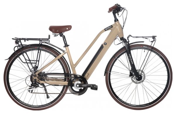 Vélo de Ville Électrique Bicyklet Camille Shimano Acera/Altus 8V 504 Wh 700 mm Beige Ivoire