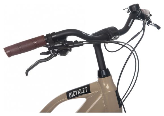 Vélo de Ville Électrique Bicyklet Camille Shimano Acera/Altus 8V 504 Wh 700 mm Beige Ivoire