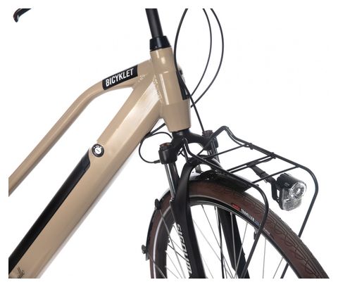 Bicicleta eléctrica urbana Bicyklet Camille Shimano Acera/Altus 8S 504 Wh 700 mm Beige marfil