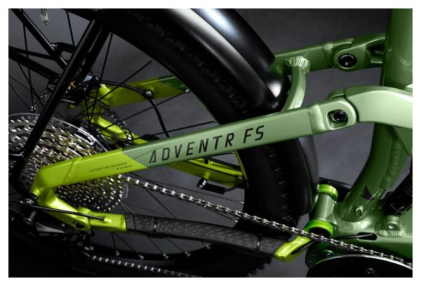 Haibike Adventr FS 8 Bicicleta de Trekking Eléctrica con Suspensión Completa Shimano Deore 11S 630 Wh 27.5'' Verde Metálico Manzana 2023