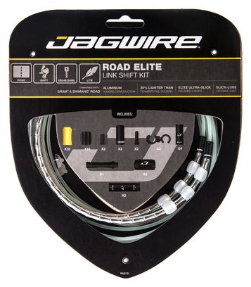 Jagwire Road Elite Link 2017 Schaltkit Silber