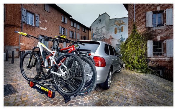 Buzz Rack E-Hornet 3 Towbar Bike Rack 7 Pins - 3 Bikes (E-bike Compatible) Black