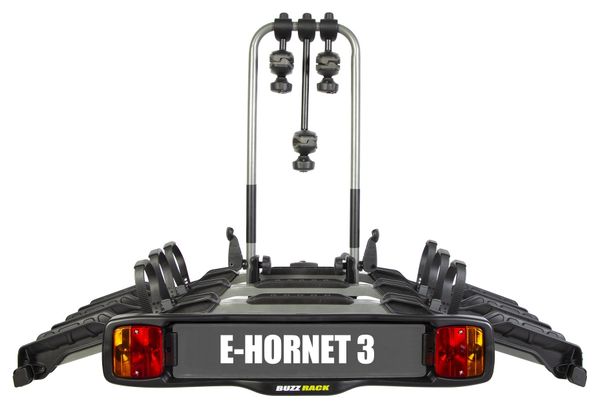 Buzz Rack Portabicicletas de enganche E-Hornet 3 7 Clavijas - 3 Bicicletas (Compatible con E-bike) Negro