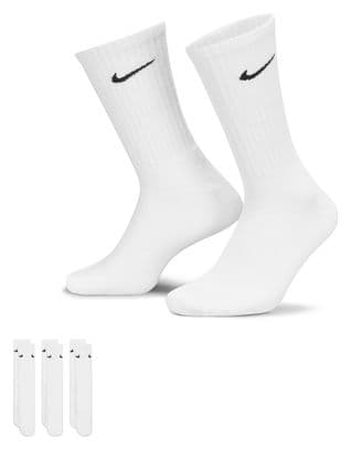 Nike Everyday Cushioned Unisex White Socks (x3)