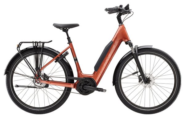 Vélo de Ville Électrique Trek District+ 4 Lowstep Shimano Nexus 5V Courroie 800 Wh 27.5'' Orange 2024