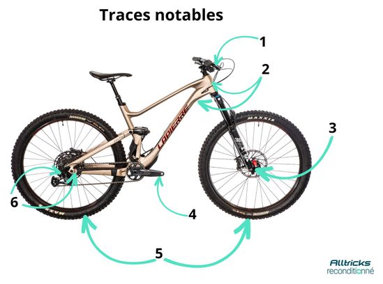 Producto renovado - Bicicleta de montaña Lapierre Zesty AM CF 7.9 Sram GX 12V 29' Beige 2023