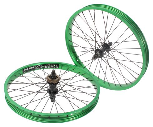 Jeu de roues BMX KHE PRISM 20 pouces vert
