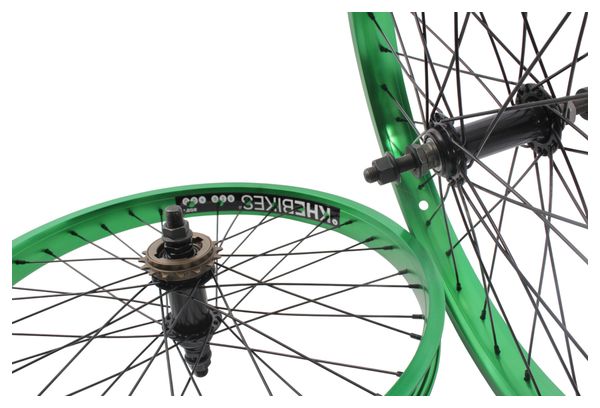 Jeu de roues BMX KHE PRISM 20 pouces vert