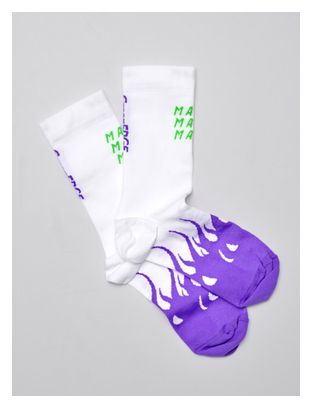 Calcetines Maap WorldTour 26 Blanco/Morado