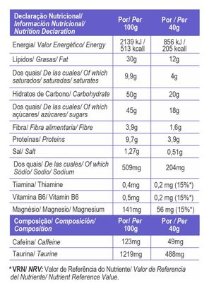 GoldNutrition Total Energy Barretta salata al cioccolato e nocciole - 40 g