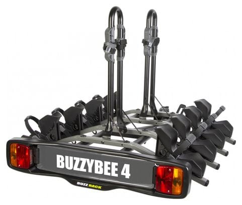 Buzz Rack Buzzy Bee 4 Towbar Bike Rack 7 Pins 4 Bikes Black Alltricks