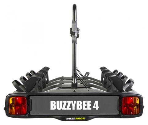 Buzz Rack Buzzy Bee 4 Towbar Bike Rack 7 Pins 4 Bikes Black