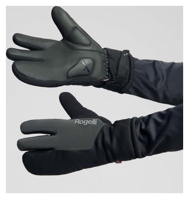 Gants Vélo Hiver Imperméables Rogelli Deep Winter Homme Noir