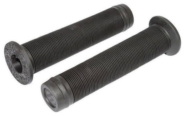 Poignee Bmx Herrmans Noire Avec Collerette Super Confort L140 Mm (Paire)
