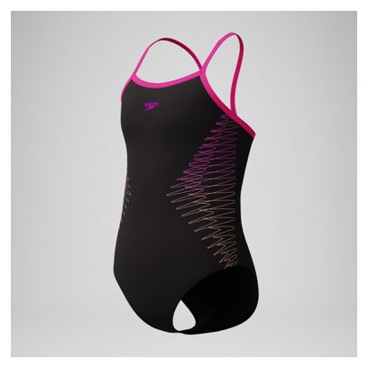 Swimsuit Speedo Plastisol Placement Black/Pink Girl