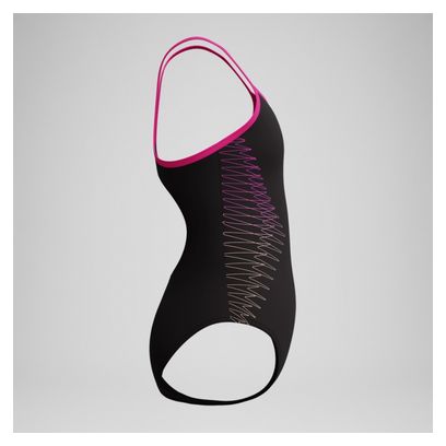 Swimsuit Speedo Plastisol Placement Black/Pink Girl