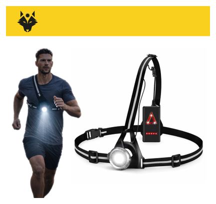 Eclairage torse et dos RUN-700 - Gilet de sécurité rechargeable