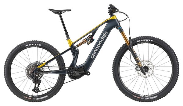 Bicicleta eléctrica de montaña con suspensión total Cannondale Moterra SL 1 12 V 600 Wh Shimano 85 Nm MX (29/27,5'') Azul/Amarillo