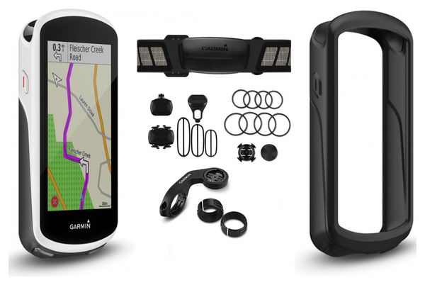 Garmin Edge 1030 GPS Cardio Pack + Speed + Speed + Silicone Protective Case for Garmin Edge 1030 Black