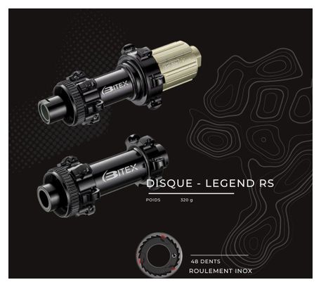 Paire de Roues Legend Wheels 50P Pro⁴ Wave - 12X100 - 12X142mm - Legend RS - Disc Centerlock - Shimano / Sram