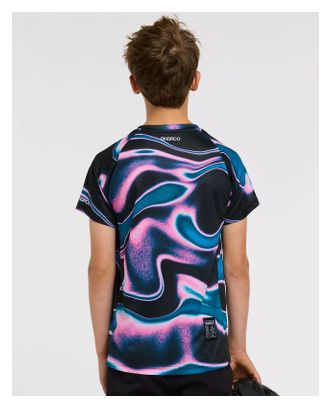Maillot à Manches Courtes Dharco Noir Rose Enfant