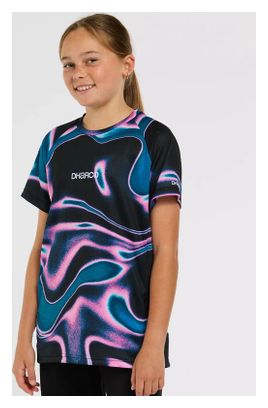 Maillot à Manches Courtes Dharco Noir Rose Enfant