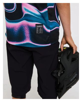 Maillot à Manches Courtes Dharco Noir Rose Enfant
