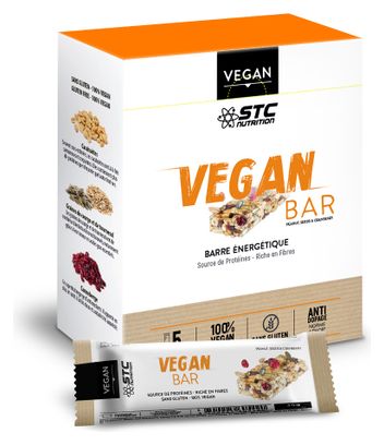 Barre Énergétique STC Nutrition - VEGAN Bar - 5 barres de 35g - Cacahuètes & Cranberry
