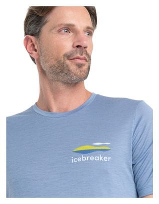 Icebreaker Merinos 150 Tech Lite II Aotearoa Technisches T-Shirt Blau